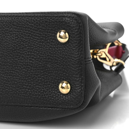 Louis Vuitton Taurillon Capucines MM Black Arizona Beige Ruby Red 7 of 7