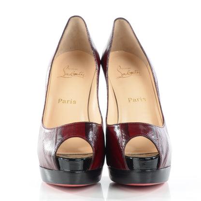 Christian Louboutin Eel Skin Altadama 140 Pumps 39 Red Vinaccia 2 of 8