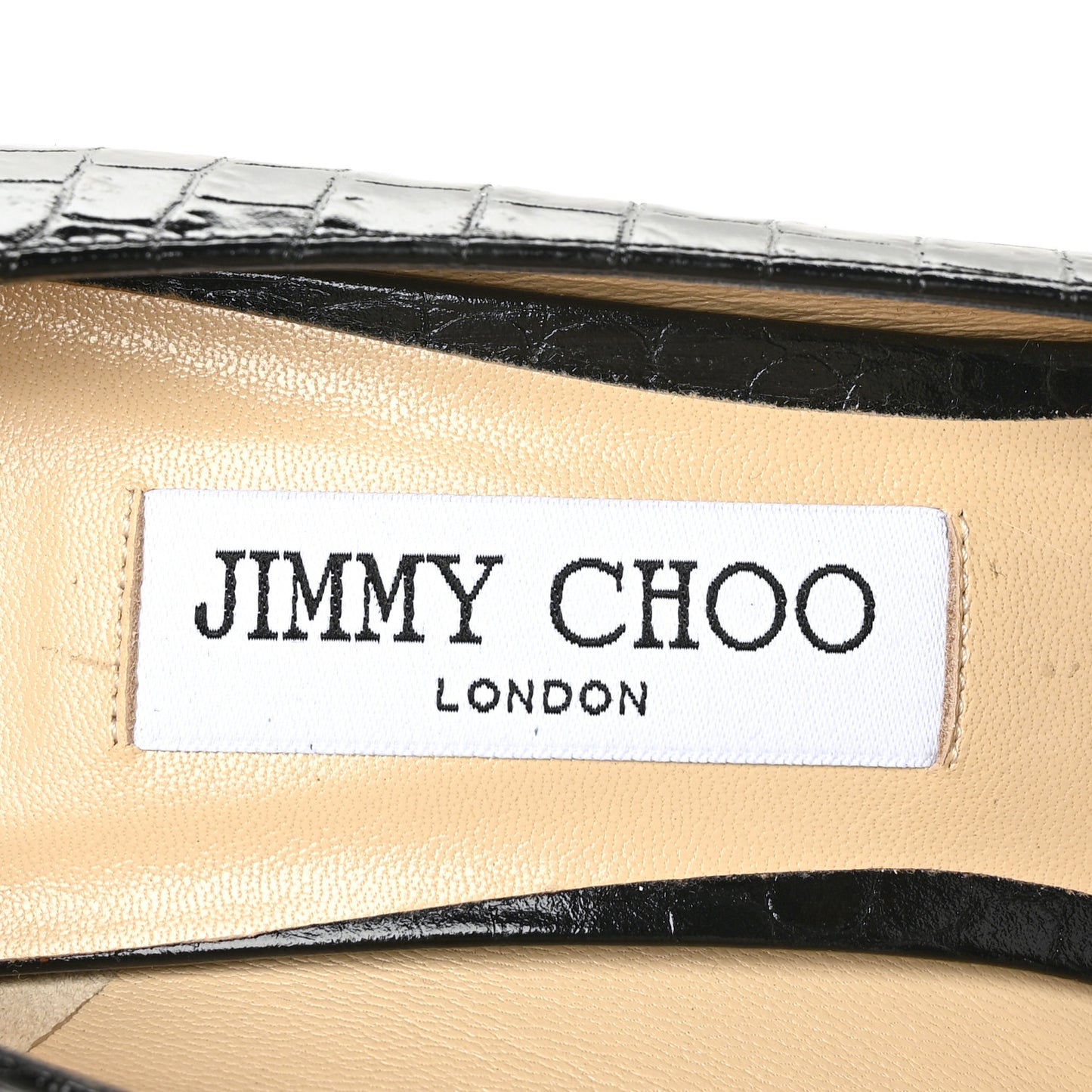 Crocodile Embossed Calfskin Love 85 Pump 39.5 Black