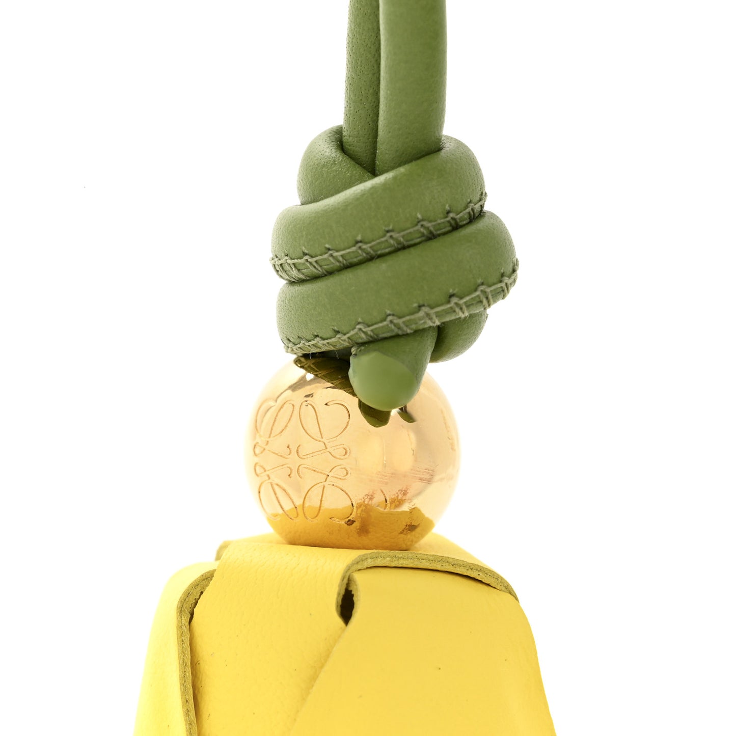 Calfskin Tulip Charm Yellow