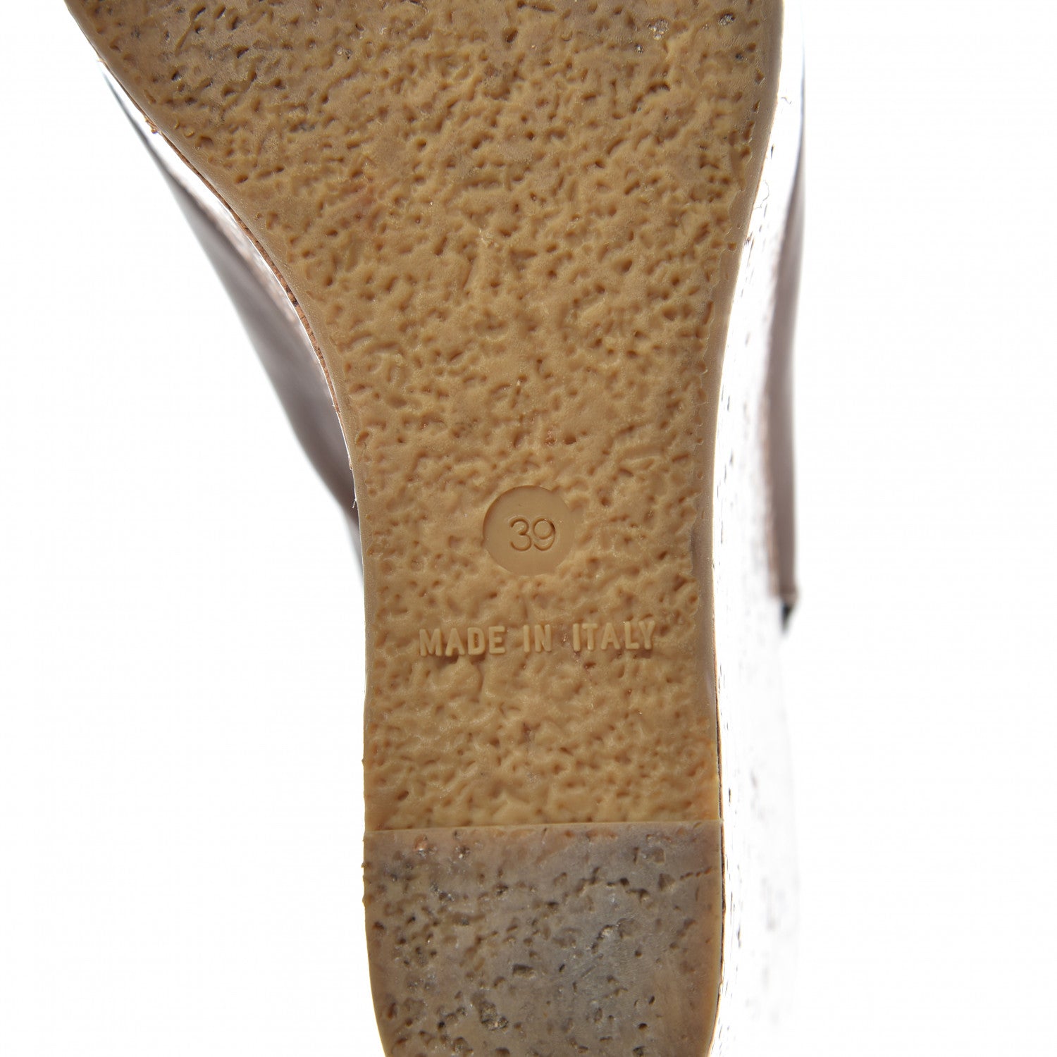 Chanel Lambskin Cork Chain CC Wedge Sandals 39 Brown 10 of 11