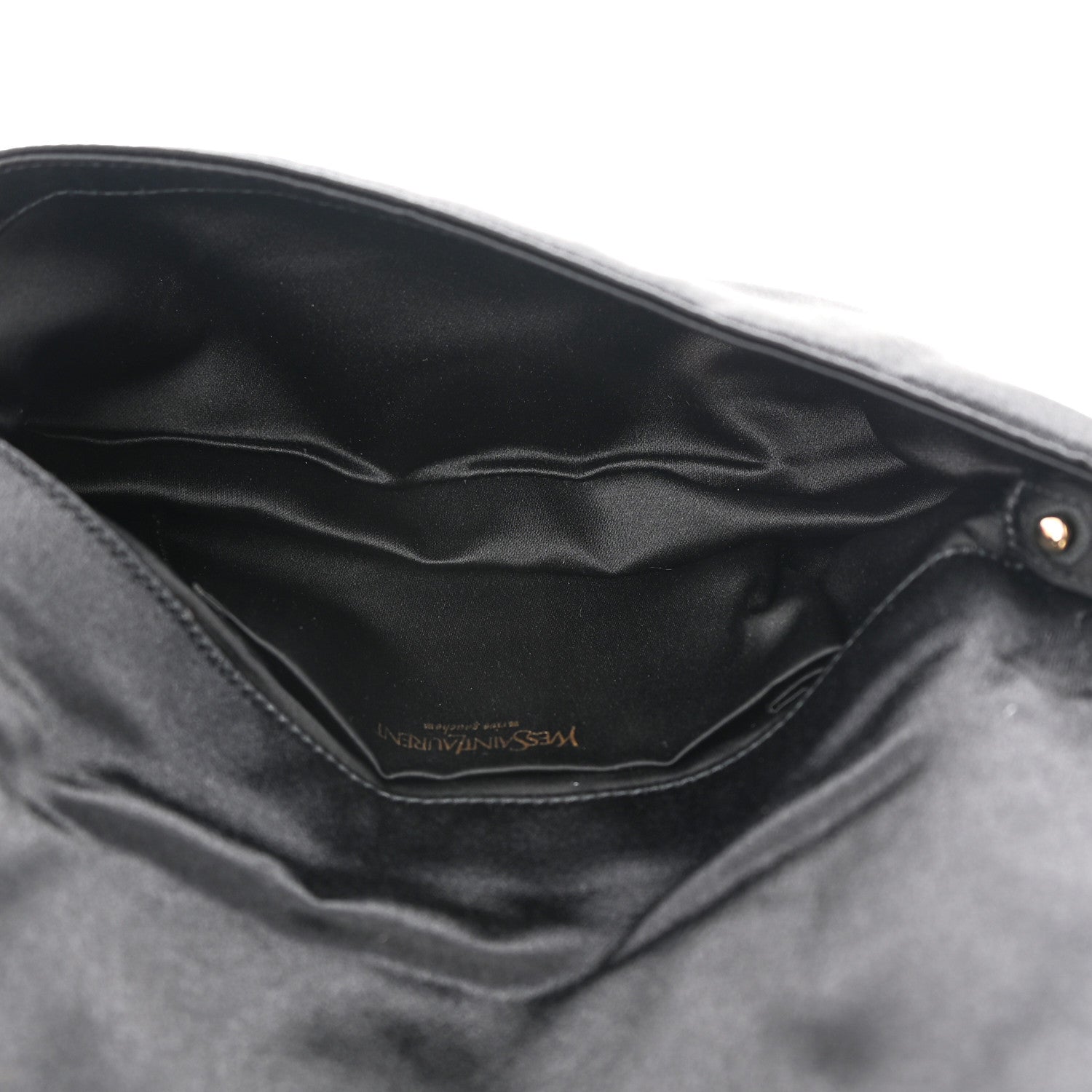 Saint Laurent Satin Jeweled Clutch Purple 5 of 11