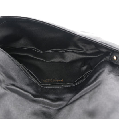 Saint Laurent Satin Jeweled Clutch Purple 5 of 11