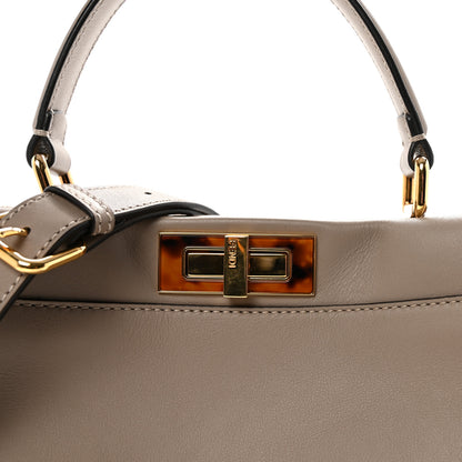 Fendi Vitello Seta Plexiglass Tortoise Medium Peekaboo Iconic Satchel Tortora 7 of 9