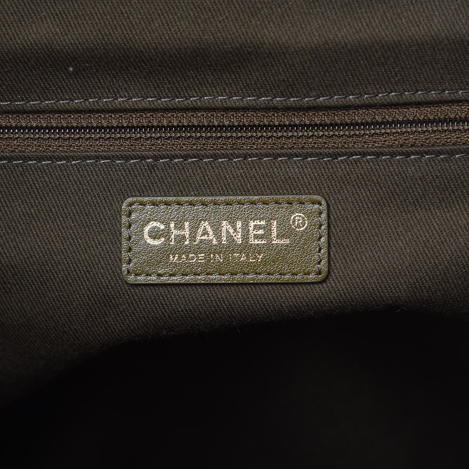 Chanel Straw Raffia Calfskin Striped Large Deauville Tote Khaki Beige Navy Blue 6 of 9