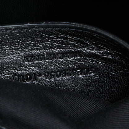 Saint Laurent Lambskin Matelasse Chevron Studded Monogram Medium College Bag Black 7 of 7