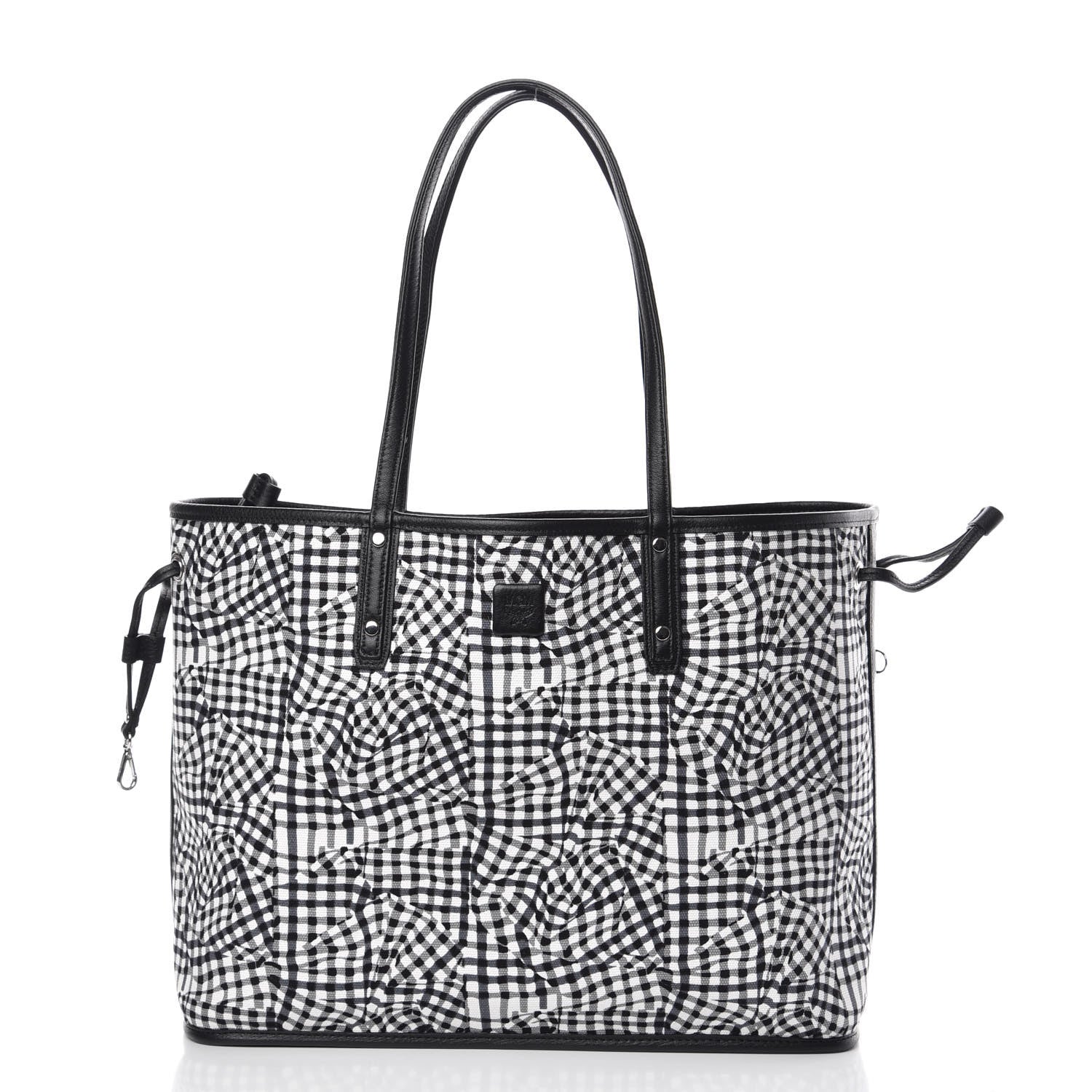 MCM Visetos Medium Reversible Shopper Tote Black 4 of 16