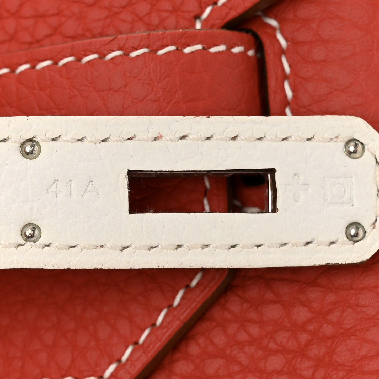 Togo Casaque Birkin 40 Sanguine White