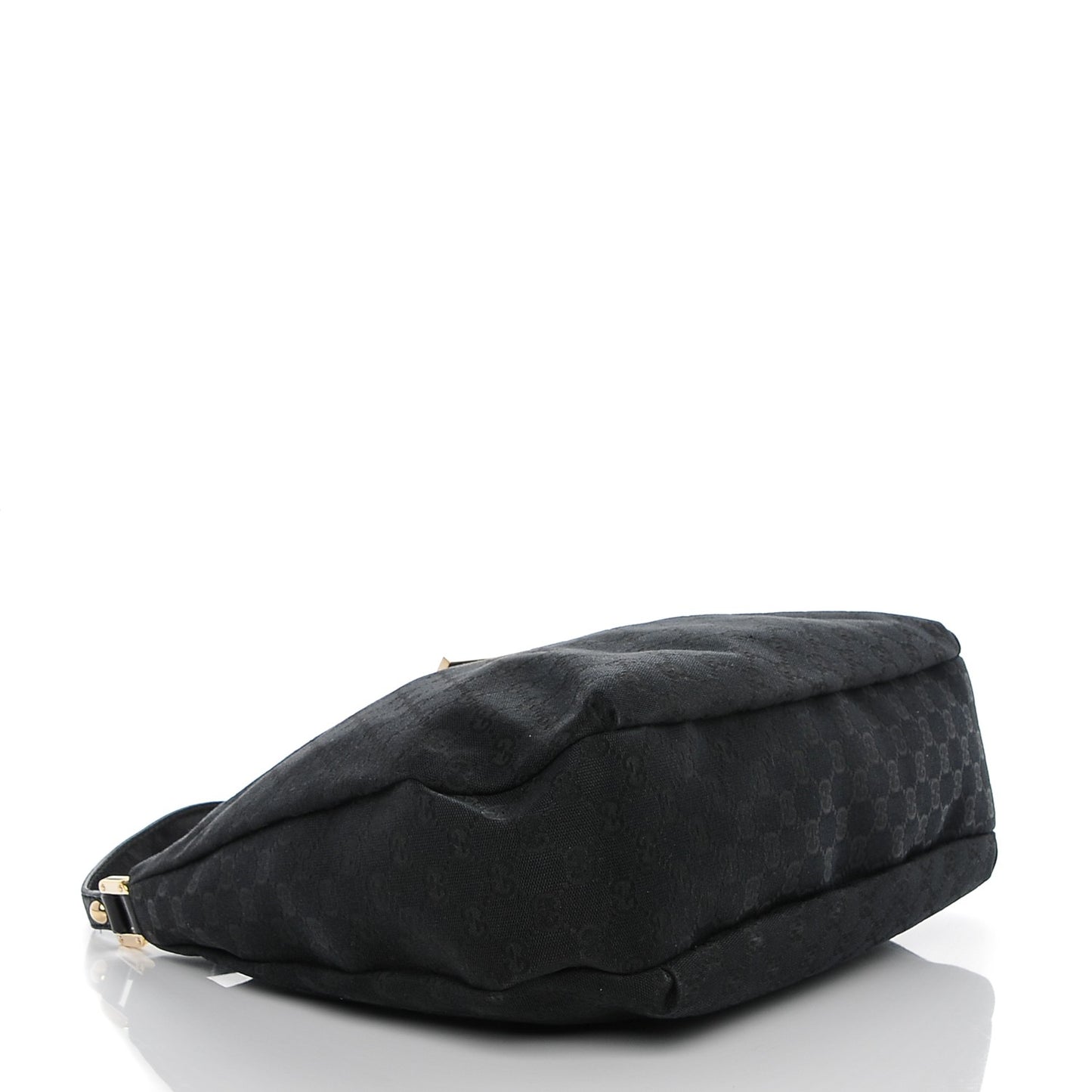 Monogram Large New Ladies Web Hobo Black