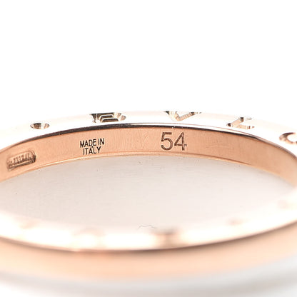 Bulgari 18K Rose Gold White Ceramic B.Zero1 Four-Band Ring 54 6.75 7 of 8