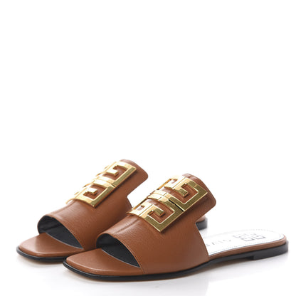 Givenchy Goatskin 4G Flat Sandals 35 Brown 2 of 7