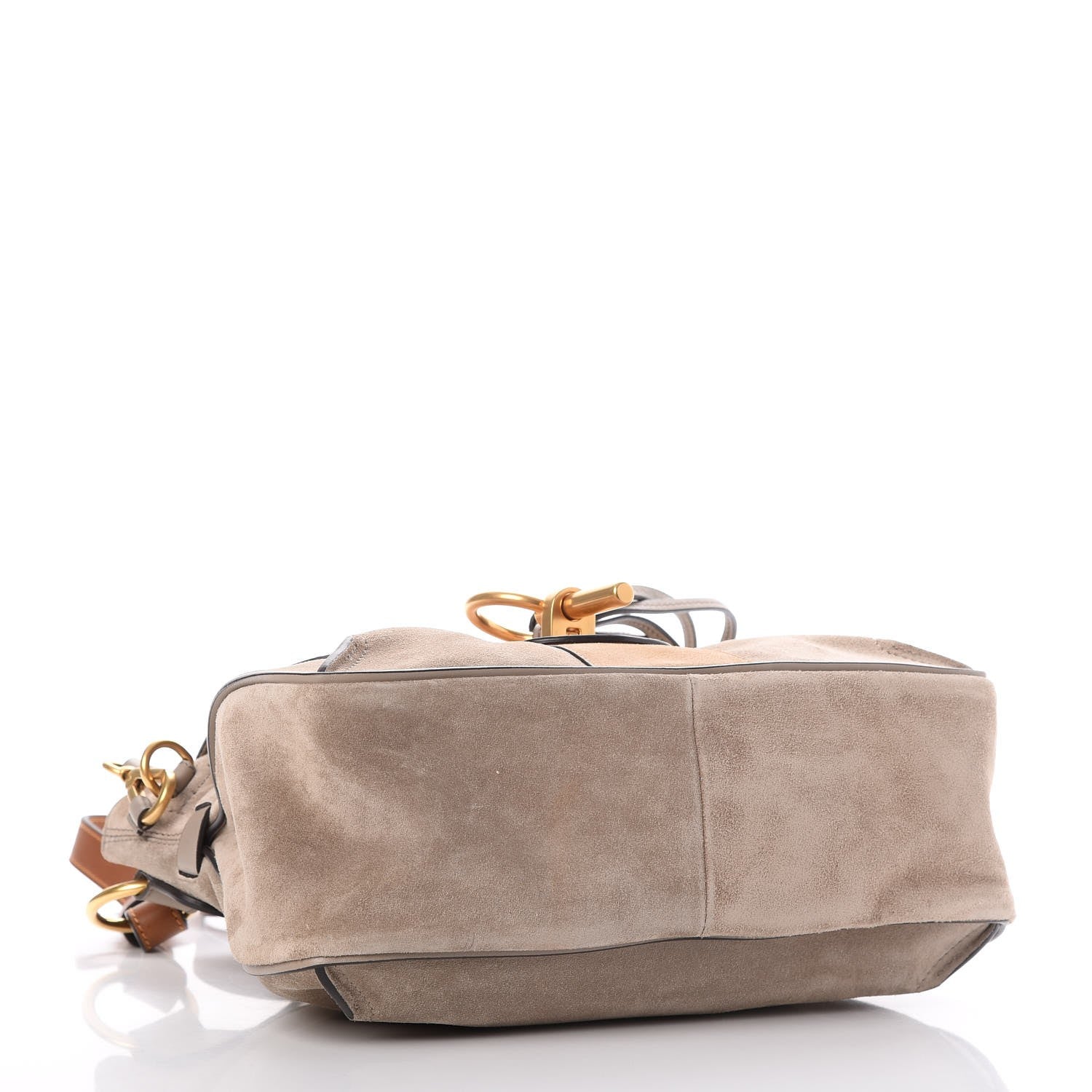Chloe Suede Calfskin Small Lexa Shoulder Bag Motty Grey 4 of 8