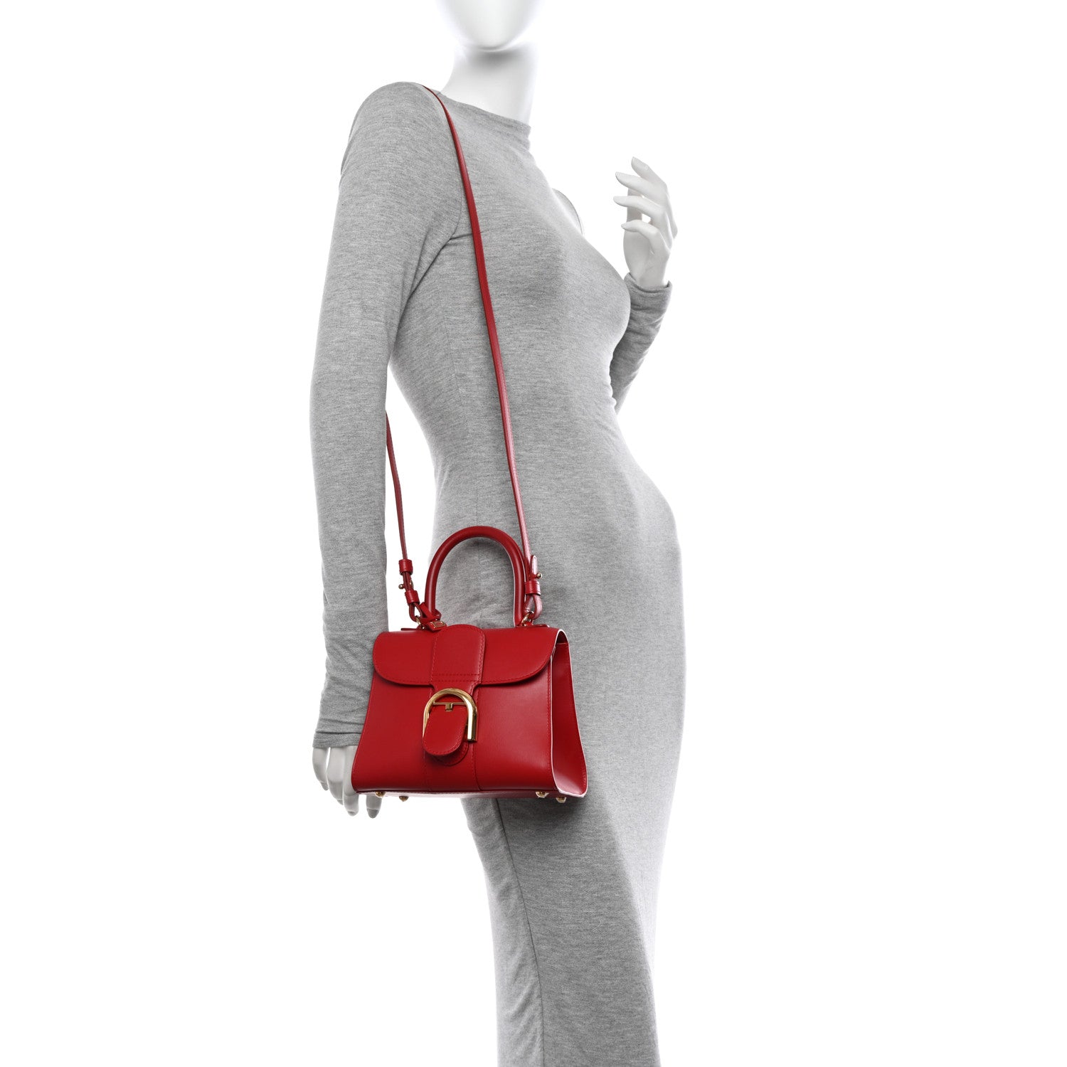 Delvaux Box Calfskin Mini Brillant Satchel Red 2 of 11