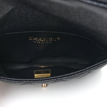 Chanel Shiny Caviar Pick Me Up Flap Belt Bag Black 5 of 15