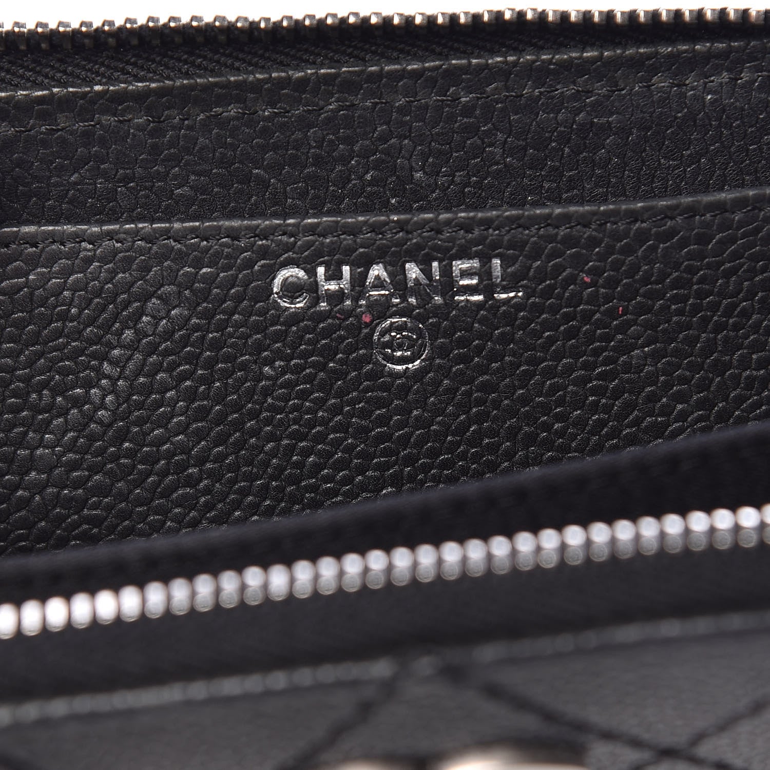 Chanel Caviar Outdoor Ligne Zip Coin Purse Wallet Black 6 of 14
