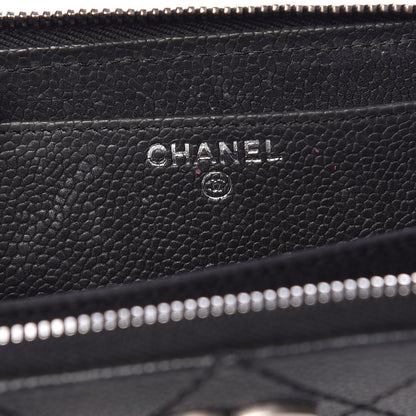Chanel Caviar Outdoor Ligne Zip Coin Purse Wallet Black 6 of 14