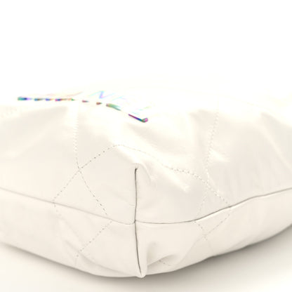 Chanel Shiny Calfskin Quilted Rainbow Mini Chanel 22 White 10 of 10
