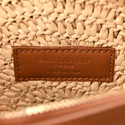 Saint Laurent Raffia Round Camera Bag Beige Naturel 6 of 8