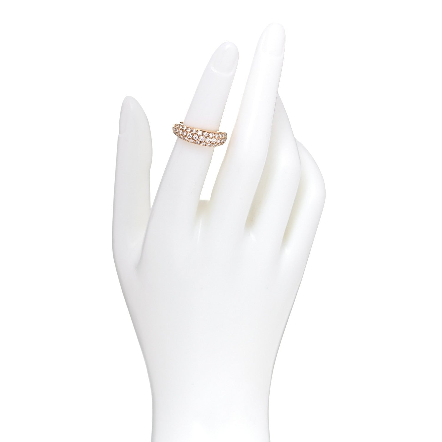Cartier 18K Yellow Gold Diamond 6mm Etincelle de Cartier Band Ring 48 4.5 2 of 6