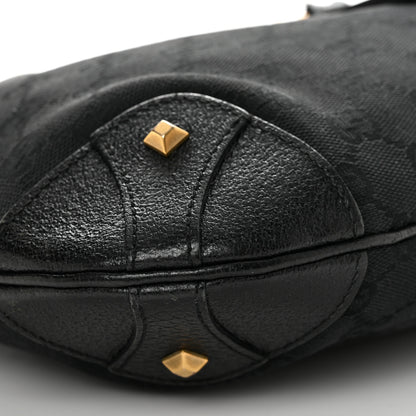 Gucci Monogram Piston Lock Jackie O Hobo Black 9 of 10