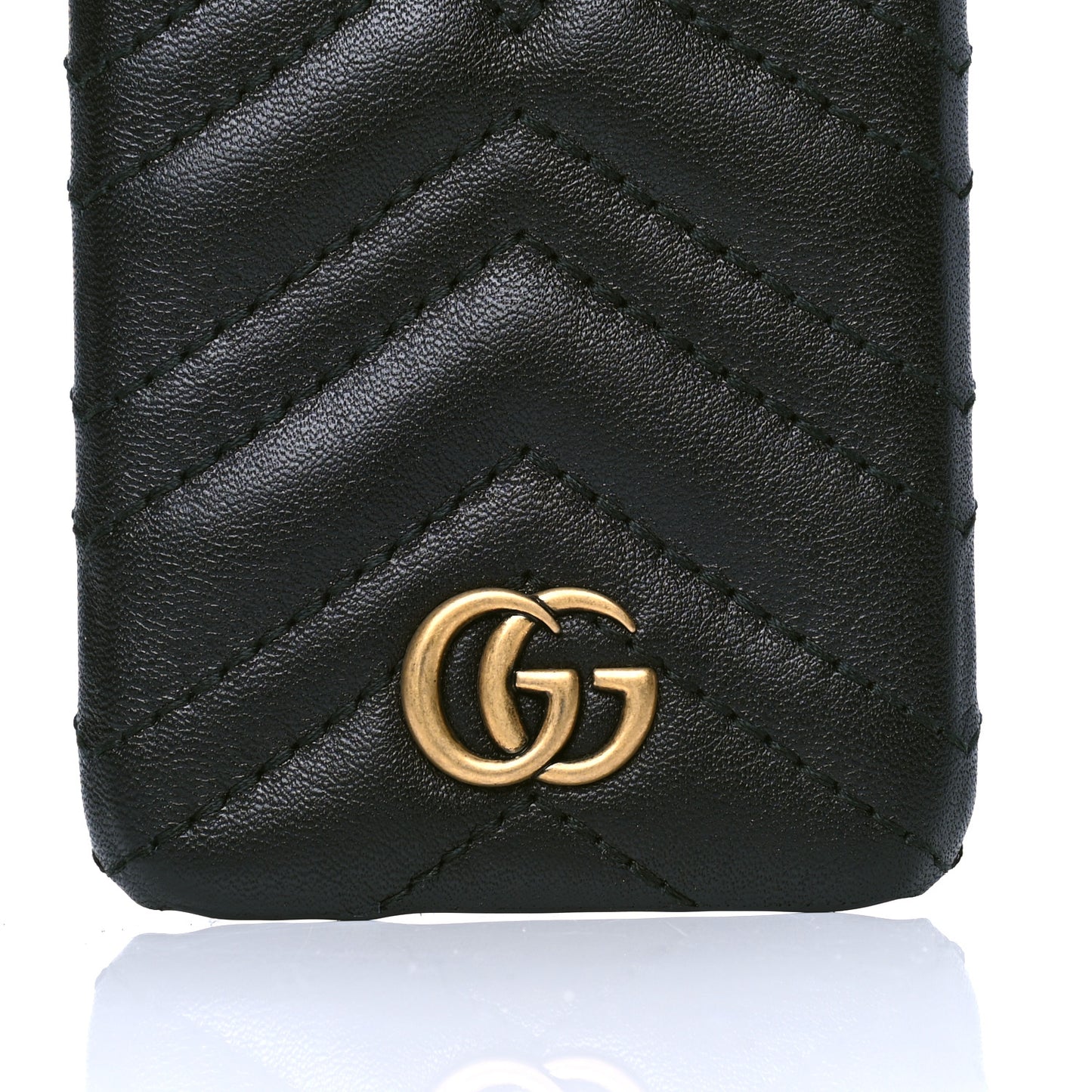 Calfskin Matelasse Marmont iPhone 7 Case Black