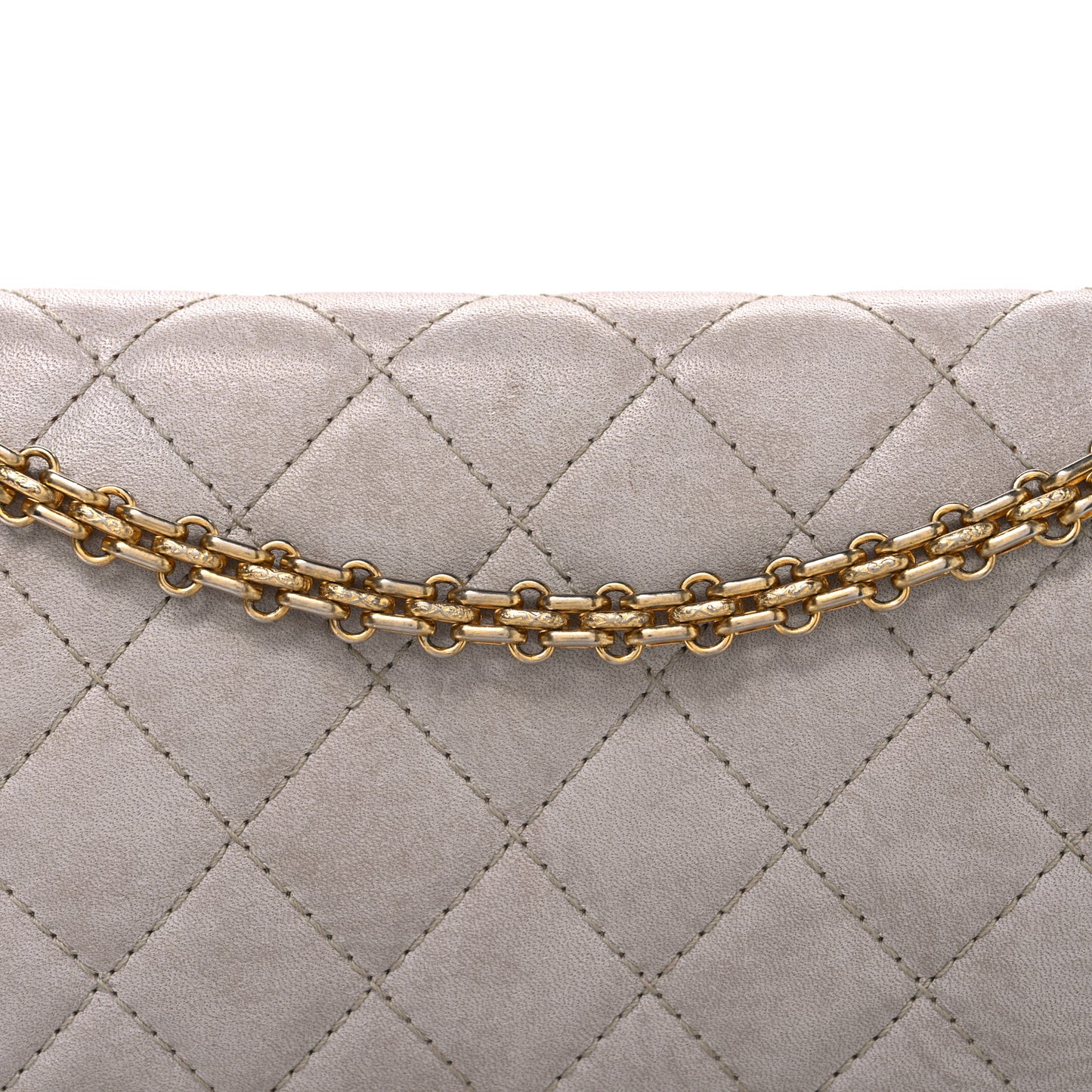 Aged Calfskin Quilted 2.55 Reissue 226 Flap Blanc Fonce
