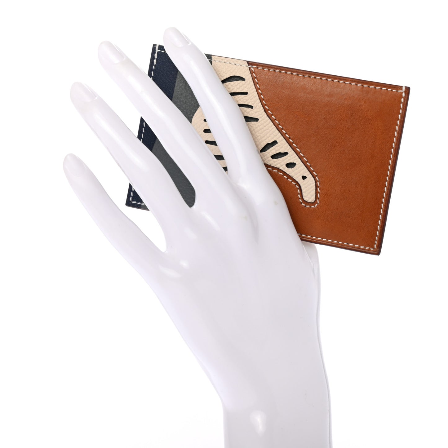 Epsom Barenia Evercolor Rooroo 3CC Card Holder Fauve Craie Bleu De Malte