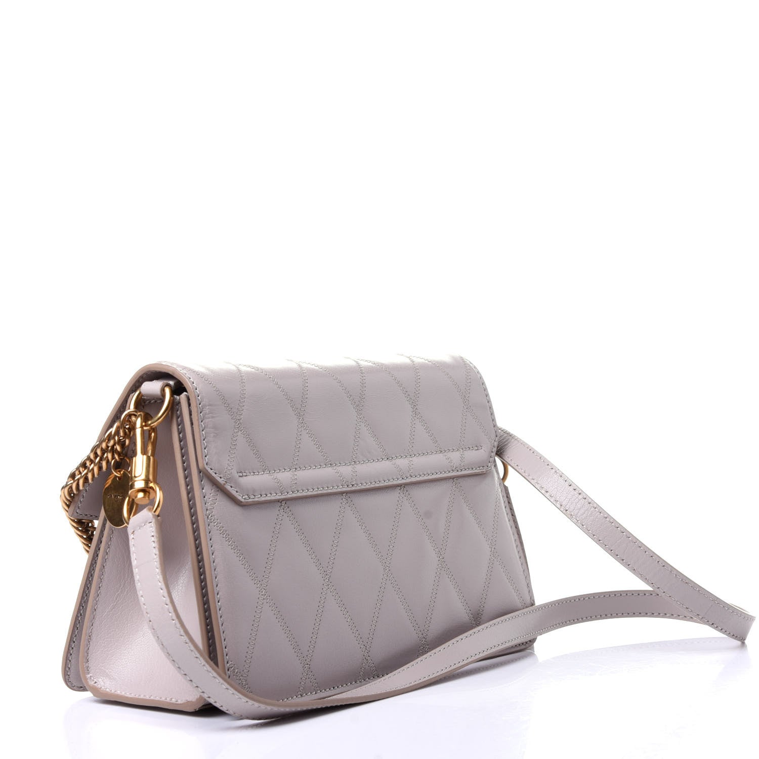 Givenchy Goatskin Quilted Small GV3 Shoulder Bag Natural 4 of 11