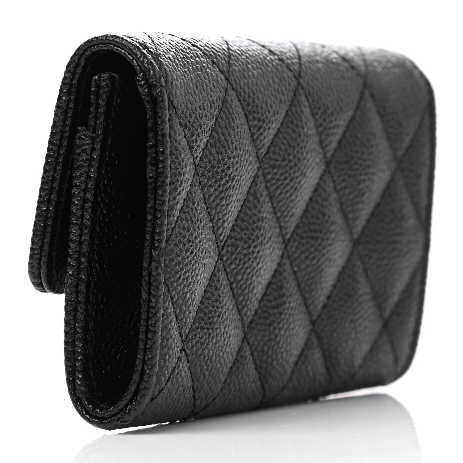 Chanel CHANEL Caviar Quilted Chain CC Flap Card Holder Black 2 of 7