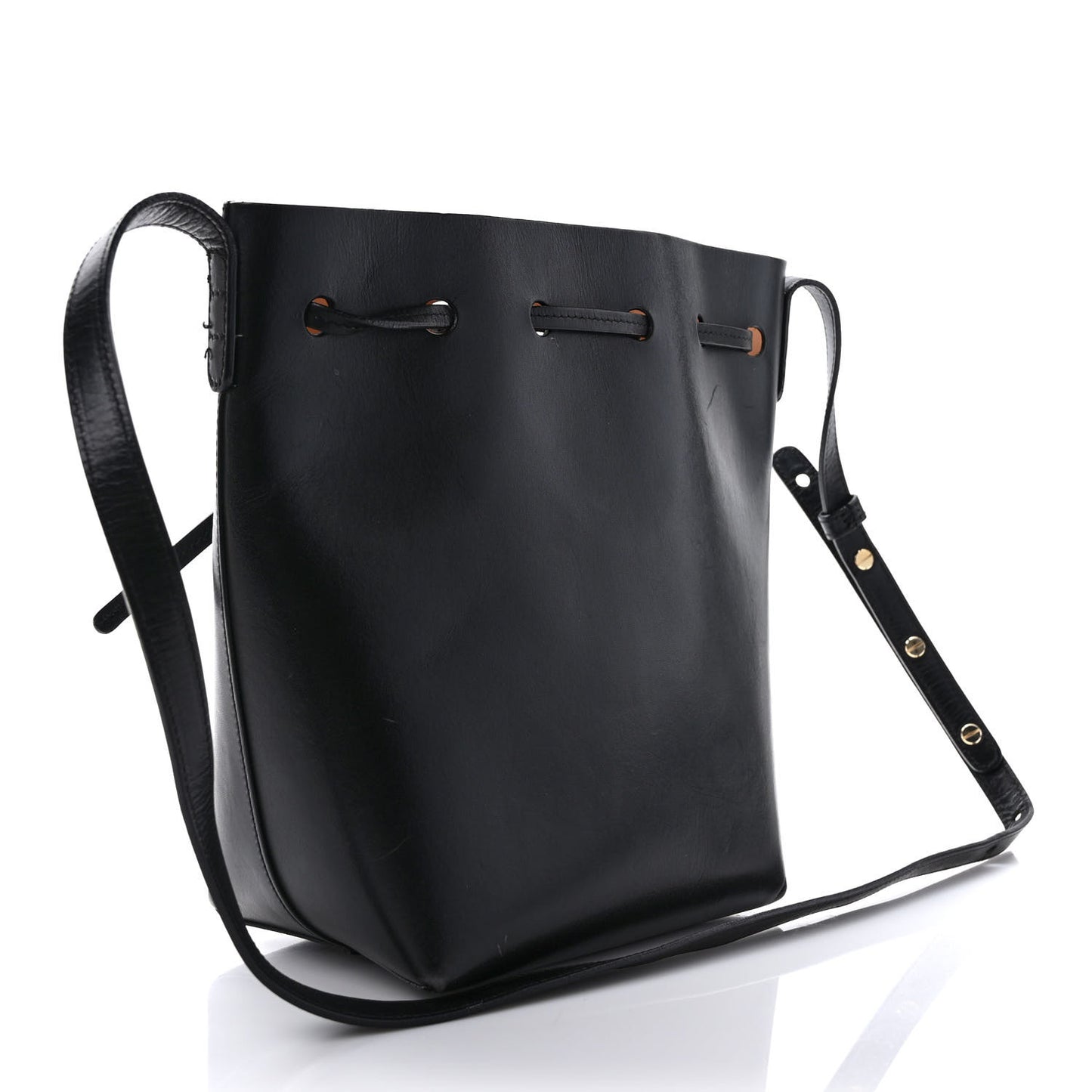 Calfskin Mini Bucket Bag Black Ballerina