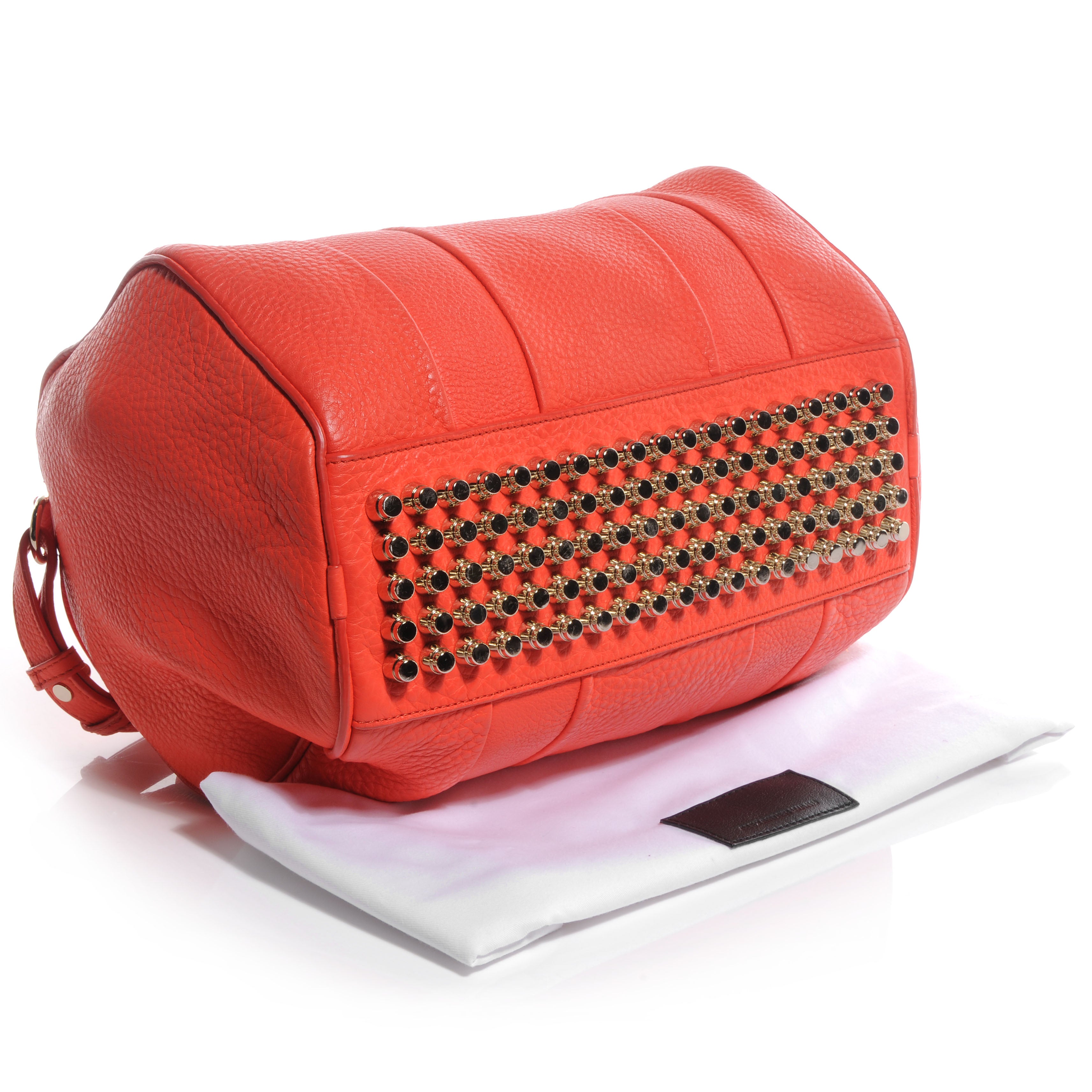 Alexander Wang Leather Rocco Duffel Tangerine 64083 – FASHIONPHILE