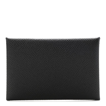 Hermes Epsom Calvi Card Case Black 1 of 7