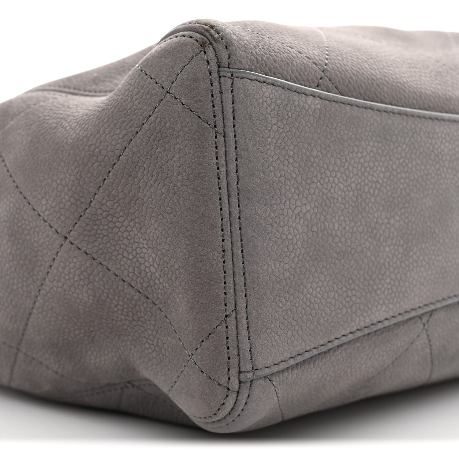 Chanel Grained Nubuck Caviar Quilted Large Shopping Bag Grey 10 of 13