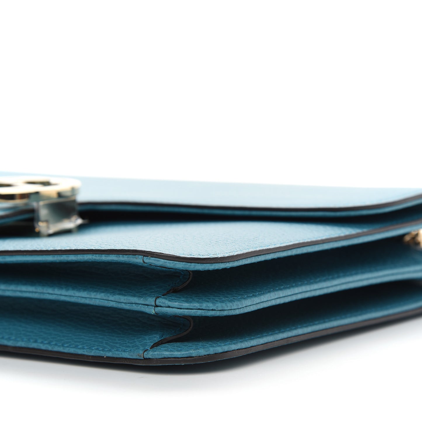 Dollar Calfskin Interlocking G Shoulder Bag Deep Cobalt