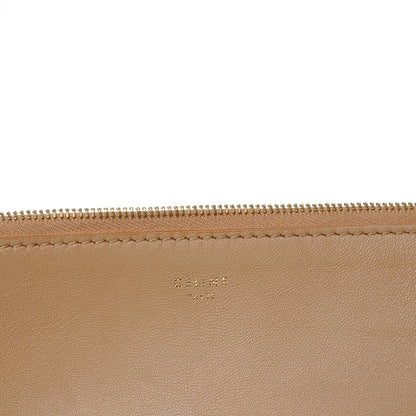 Celine Lambskin Bi-Color Solo Clutch Pouch Nude 10 of 11