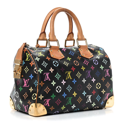 Louis Vuitton Monogram Multicolor Speedy 30 Black 3 of 7
