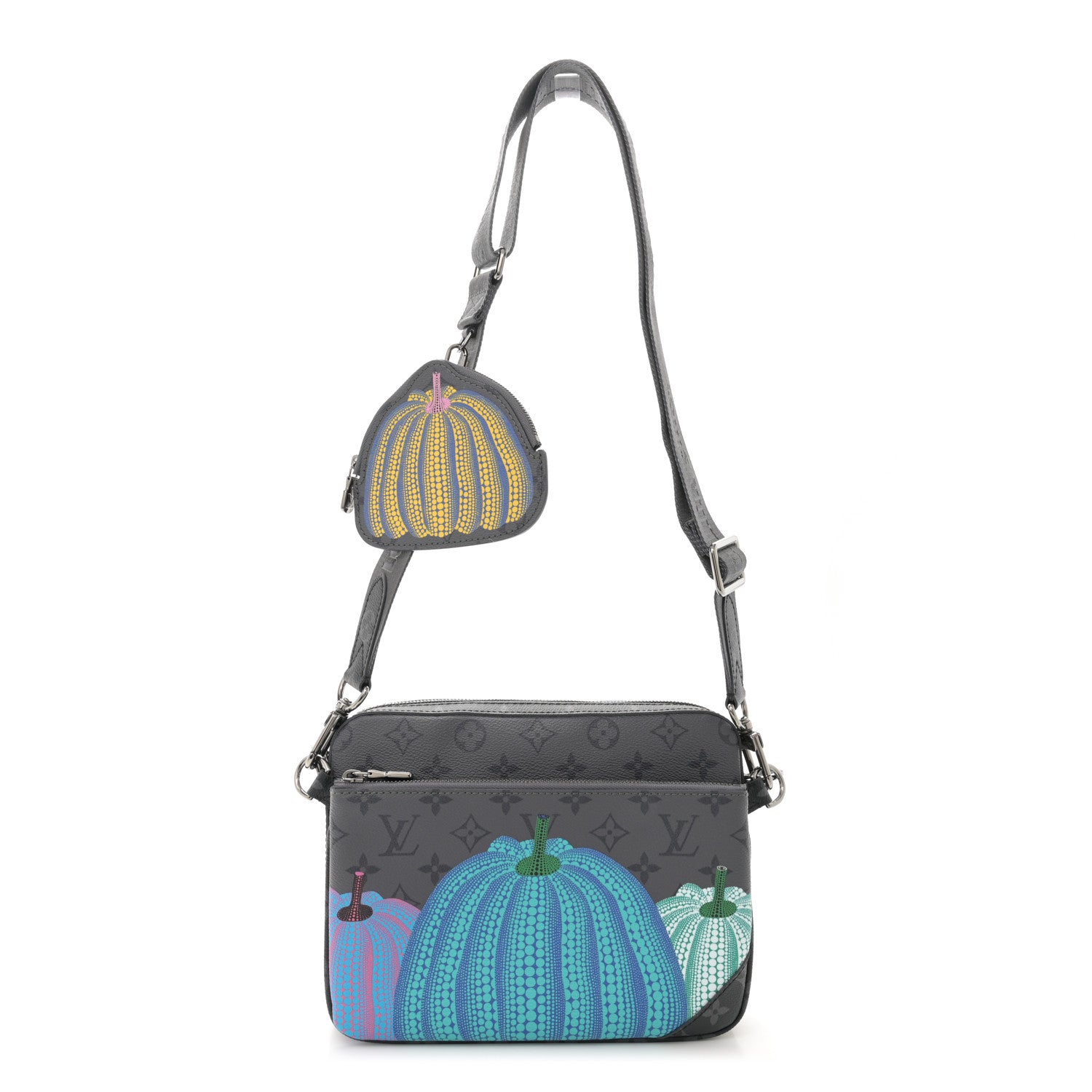 Louis Vuitton LV x YK Monogram Eclipse Reverse Pumpkin Trio Messenger 1 of 9