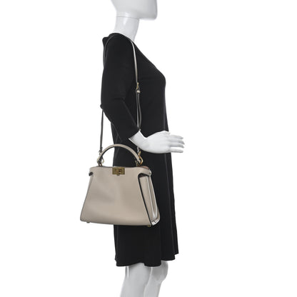 Fendi Vitello Tahiti Burro Medium Peekaboo Iconic Essentially Satchel Camelia Makeup 2 of 8