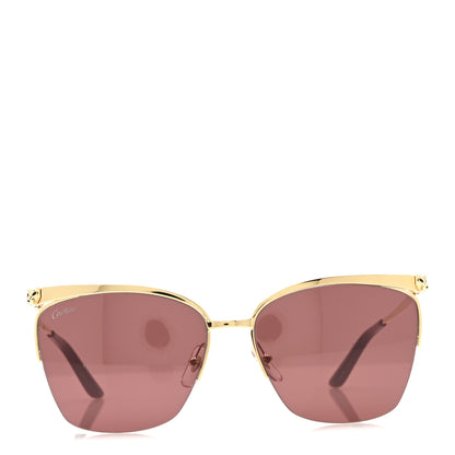 Cartier Panthere De Cartier Cat Eye Sunglasses Gold 2 of 8