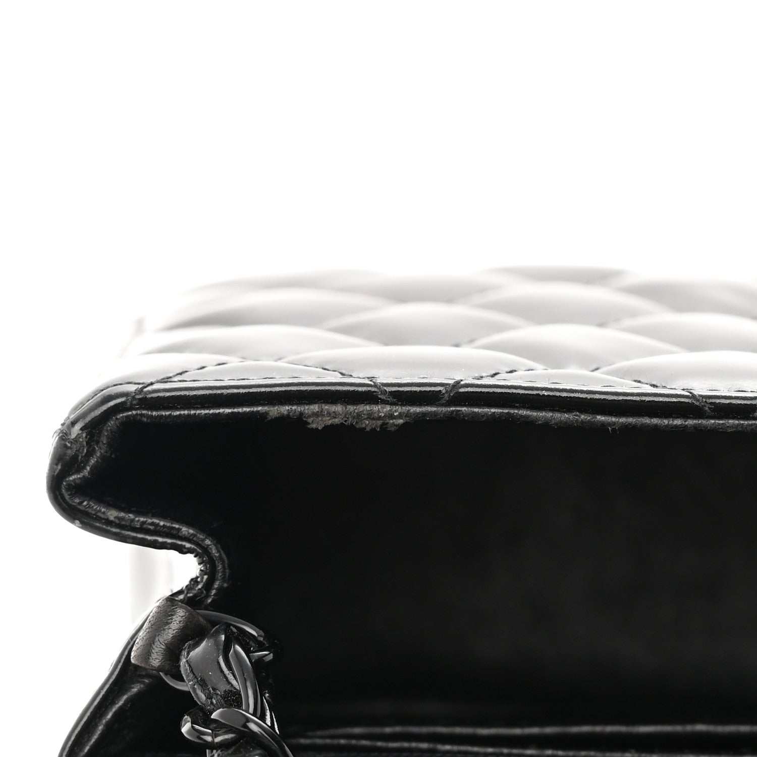 Chanel Patent Calfskin Quilted Mini Square Flap So Black 12 of 18