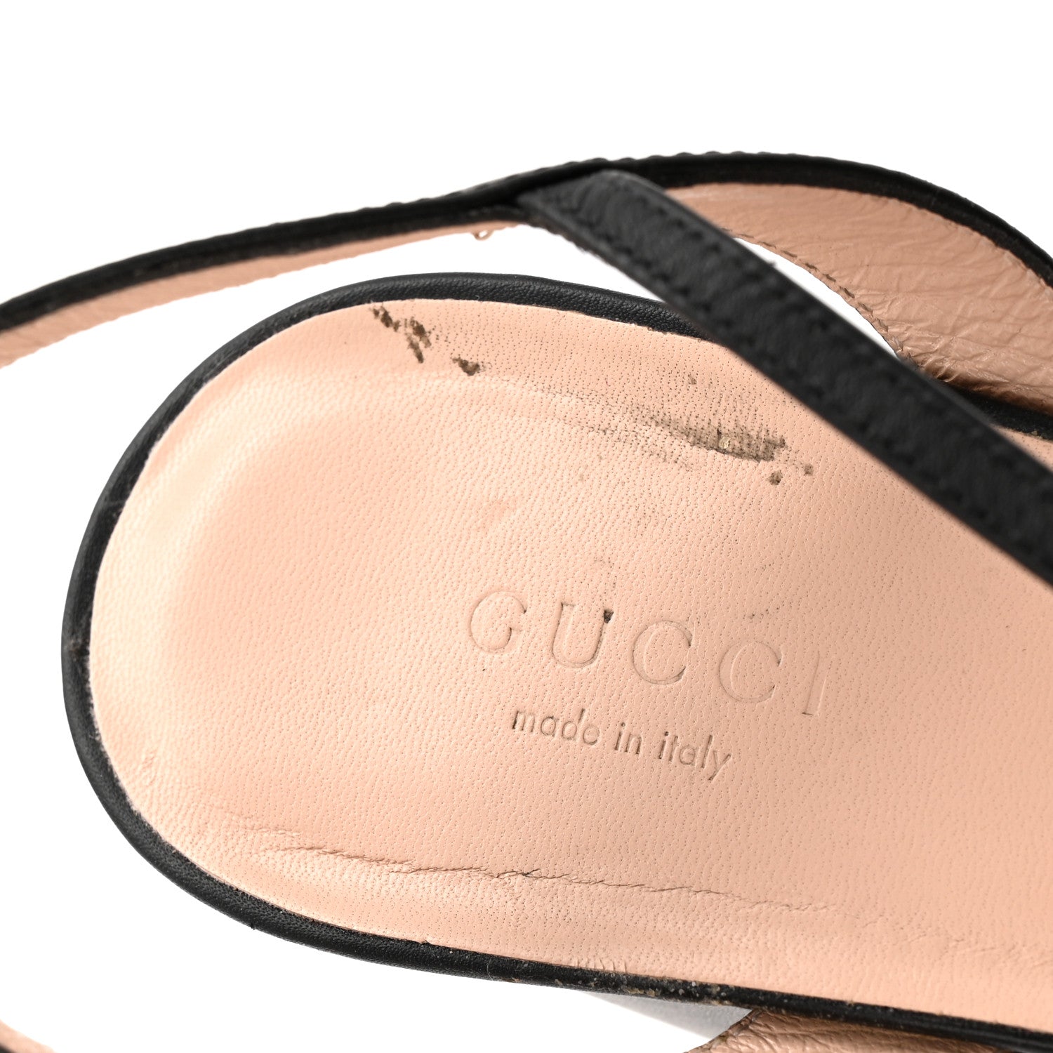 Gucci Lifford Calfskin GG Marmont Ankle Wrap 75mm Sandals 39 Black 8 of 10
