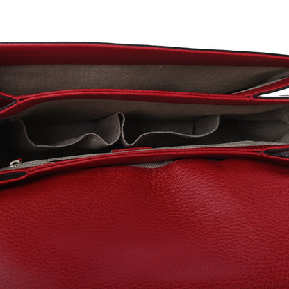 Gucci Dollar Calfskin Medium Interlocking G Top Handle Shoulder Bag Red 4 of 4