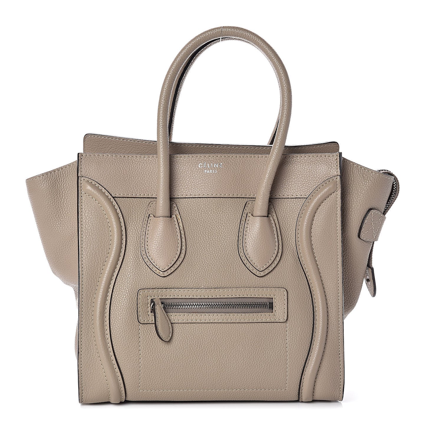 Drummed Calfskin Micro Luggage Dune