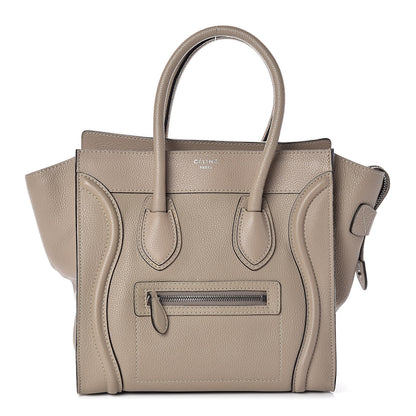 Celine Drummed Calfskin Micro Luggage Dune 1 of 11