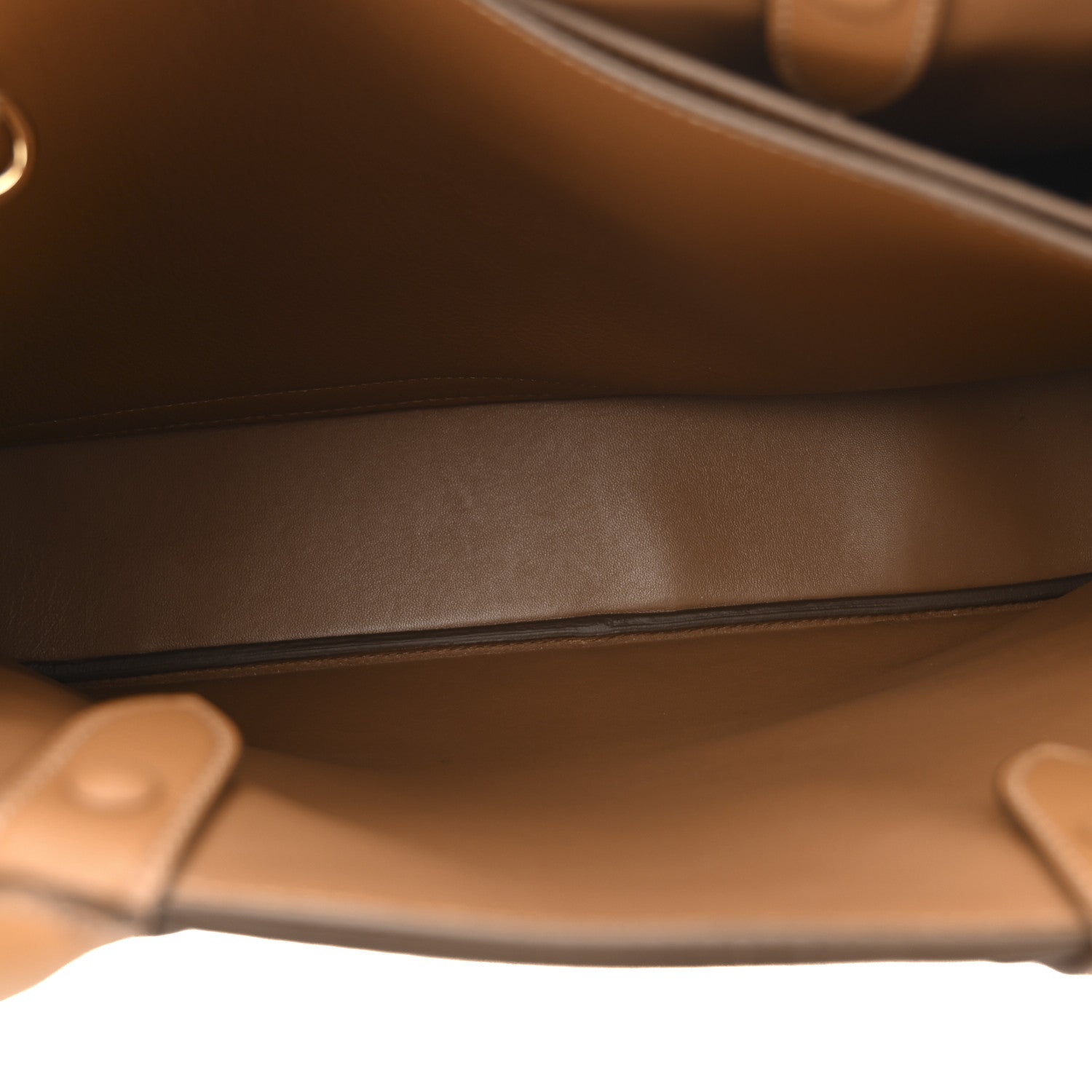 Prada Soft Grained Calfskin Vitello Daino Large Buckle Bag Caramello 6 of 13
