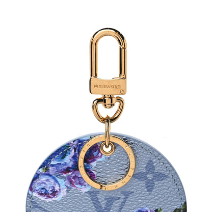 Louis Vuitton Metallic Monogram LV Garden Illustre Bag Charm Key Ring Blue 3 of 3
