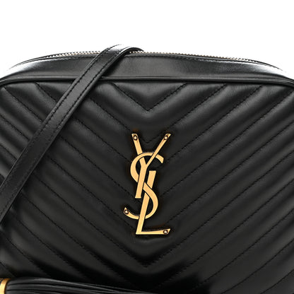 Saint Laurent Calfskin Matelasse Monogram Lou Camera Bag Black 8 of 12