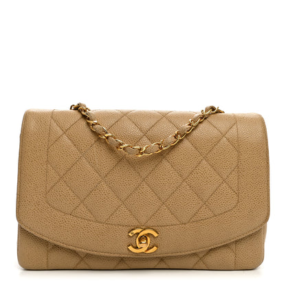 Chanel Caviar Quilted Medium Single Flap Beige 1 of 13