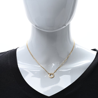 Cartier 18K Yellow Gold 2 Diamond LOVE Necklace 3 of 4