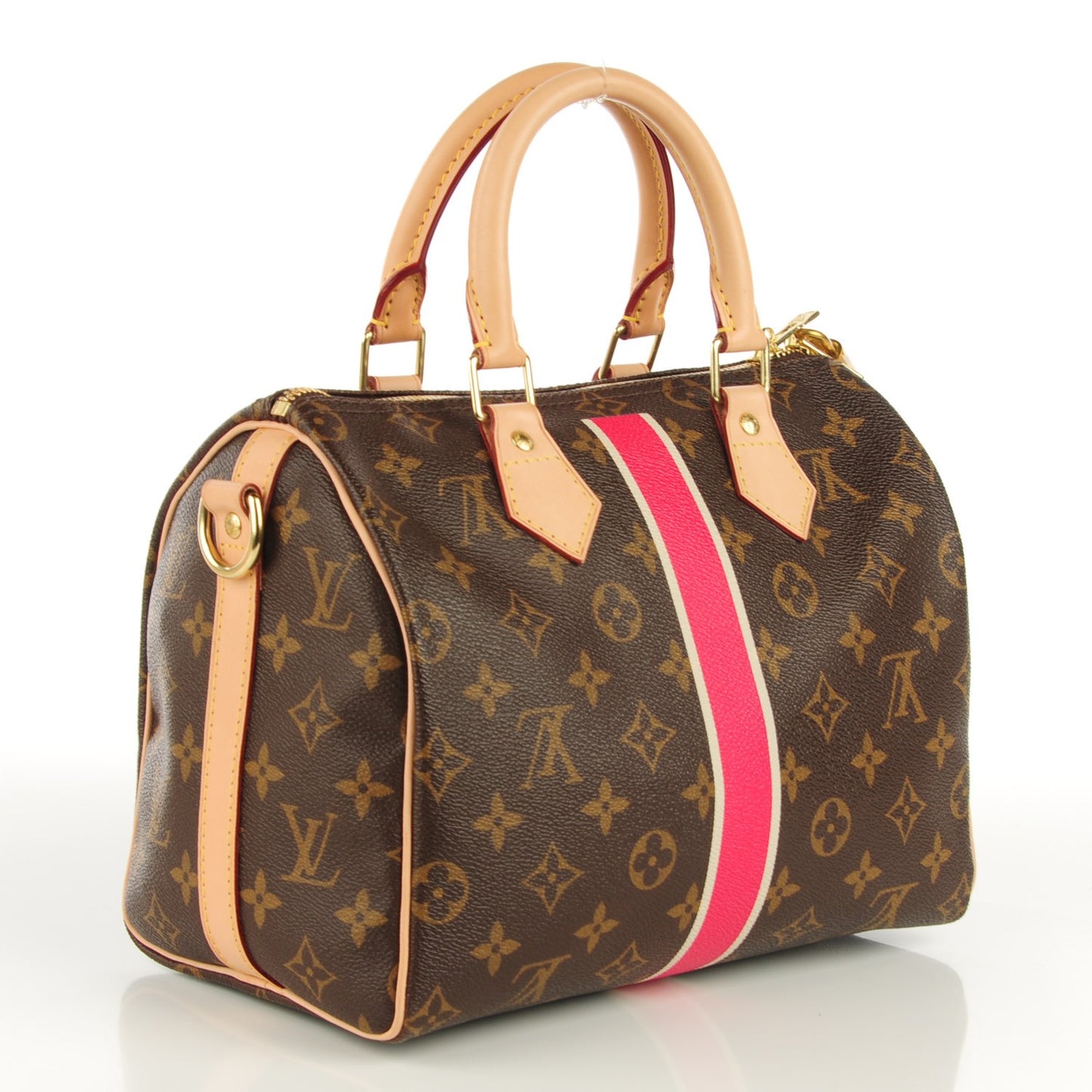 Monogram My LV Heritage Speedy Bandouliere 25 Fuchsia White